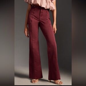 Anthropologie Pilcro Utility Demilune Boot Flared Pants 16W